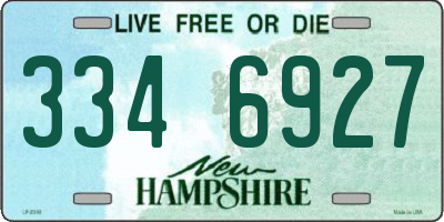 NH license plate 3346927