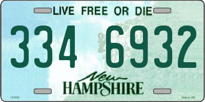 NH license plate 3346932