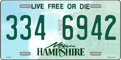 NH license plate 3346942