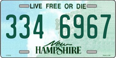 NH license plate 3346967