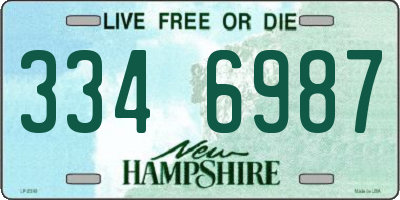 NH license plate 3346987