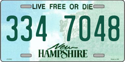 NH license plate 3347048