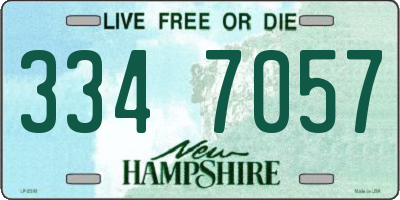 NH license plate 3347057