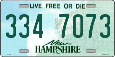 NH license plate 3347073