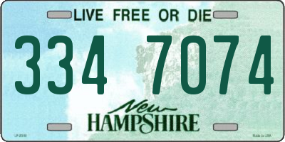NH license plate 3347074