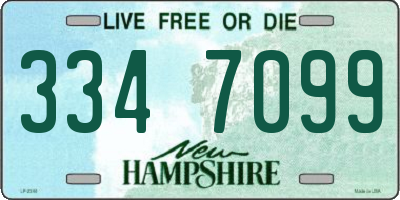 NH license plate 3347099