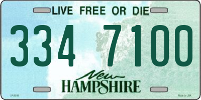 NH license plate 3347100