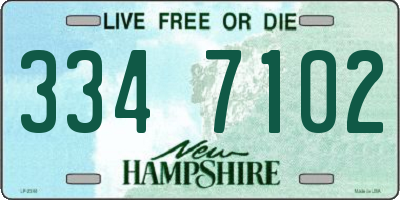 NH license plate 3347102