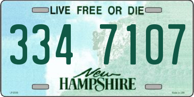 NH license plate 3347107