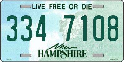 NH license plate 3347108