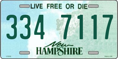 NH license plate 3347117