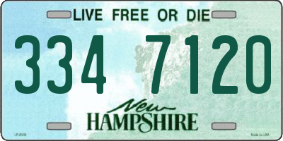 NH license plate 3347120