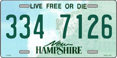 NH license plate 3347126