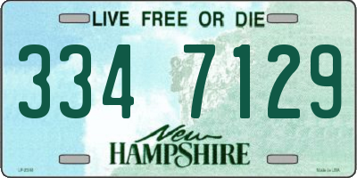 NH license plate 3347129