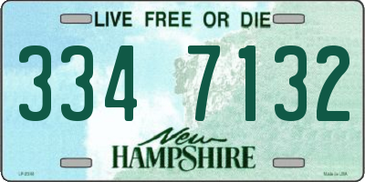 NH license plate 3347132