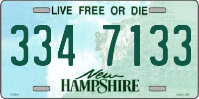 NH license plate 3347133