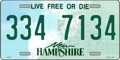 NH license plate 3347134