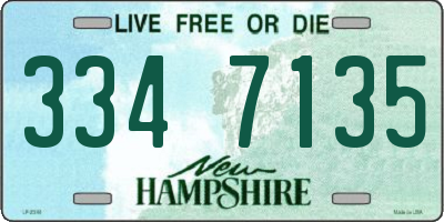 NH license plate 3347135