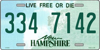 NH license plate 3347142