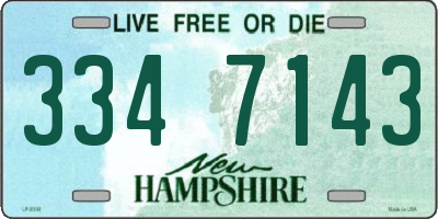 NH license plate 3347143