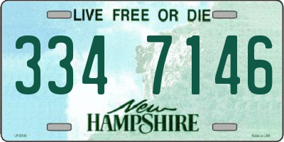 NH license plate 3347146