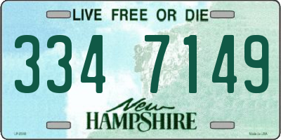 NH license plate 3347149