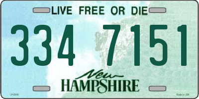 NH license plate 3347151