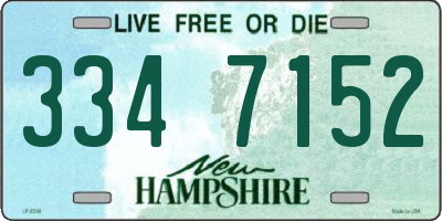 NH license plate 3347152