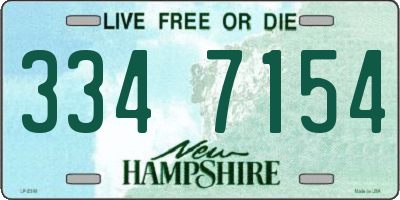 NH license plate 3347154