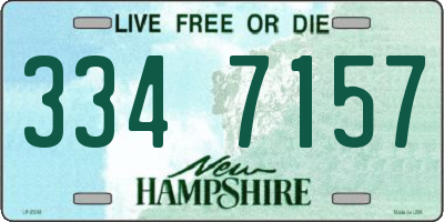 NH license plate 3347157