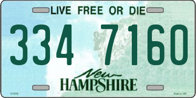 NH license plate 3347160