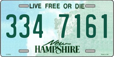 NH license plate 3347161