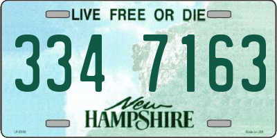 NH license plate 3347163