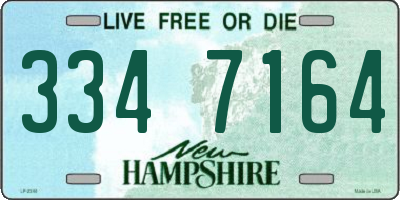 NH license plate 3347164