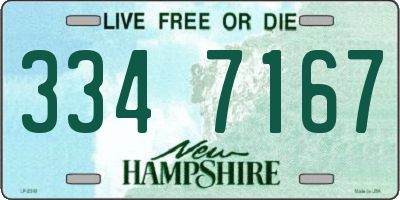 NH license plate 3347167