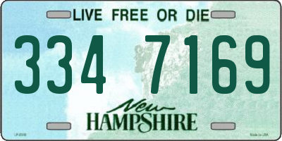 NH license plate 3347169