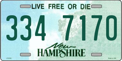 NH license plate 3347170