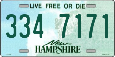 NH license plate 3347171