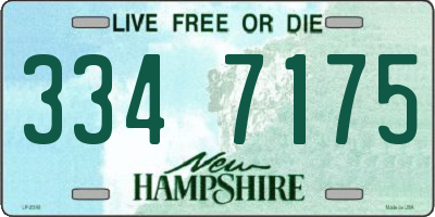 NH license plate 3347175