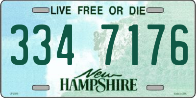 NH license plate 3347176