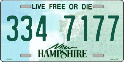 NH license plate 3347177