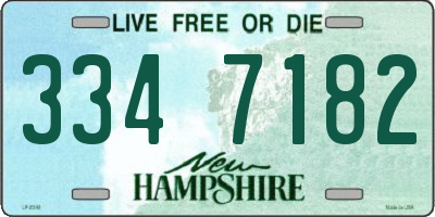 NH license plate 3347182