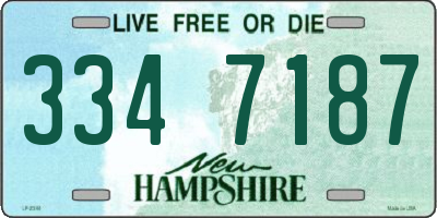 NH license plate 3347187