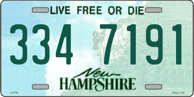NH license plate 3347191