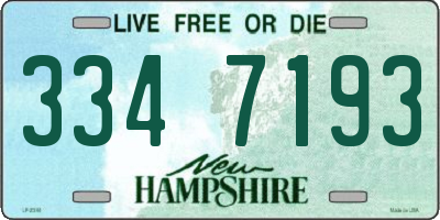NH license plate 3347193