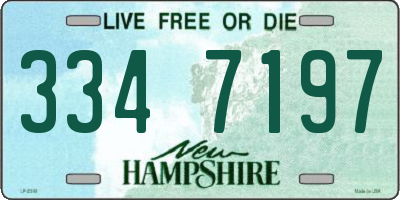 NH license plate 3347197
