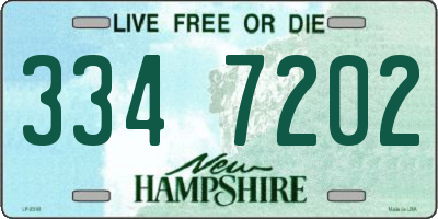 NH license plate 3347202