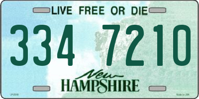 NH license plate 3347210