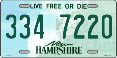 NH license plate 3347220