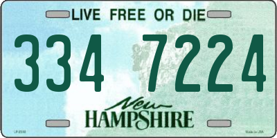 NH license plate 3347224